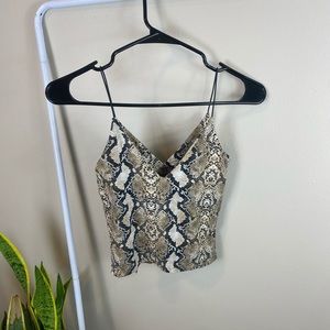 Snake Skin Pattern Tank Top | XS